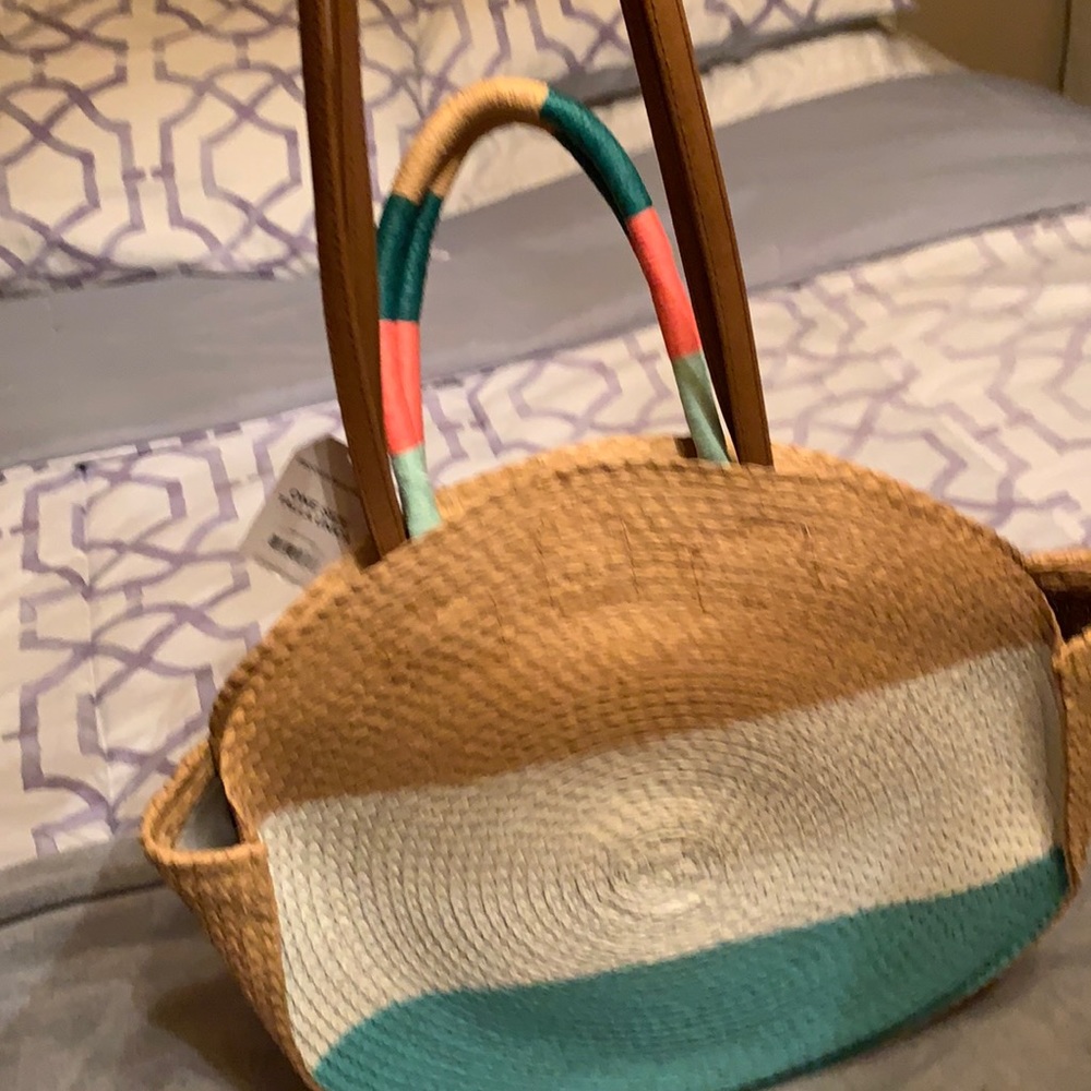 Straw beach-bag/purse